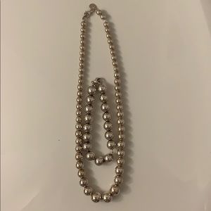 Tiffany’s Sterling Silver Bead Necklace & Bracelet